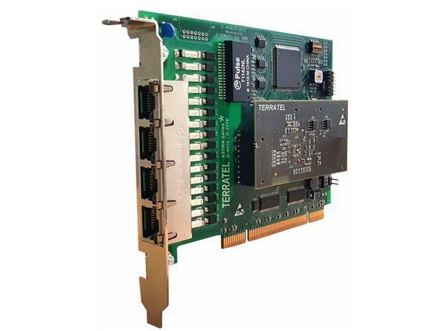 Terratel Telephone Card E1 PCI with Hardware Echo Cancellation (to 128 voice channels)
